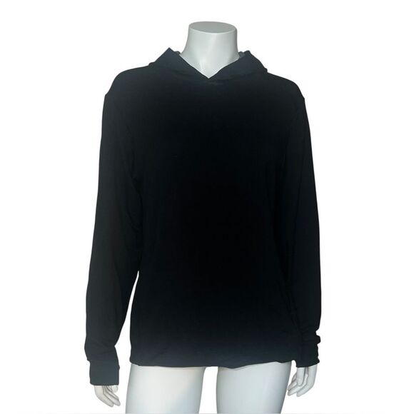 Old Navy Women's Go Dry Black Hoodie Sweatshirt Pullover Medium NWOT - Picture 1 of 6